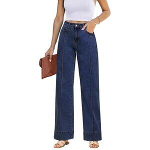 Wide Leg Jeans for Women High Waist Baggy Stretchy Denim Pants Trendy